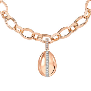 Rose Gold Diamond Egg Charm