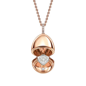 Rose Gold Diamond Heart Surprise Locket