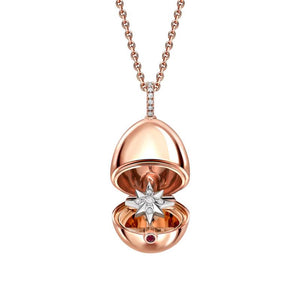 Rose Gold Diamond Set Star Surprise Locket