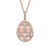 Rose Gold Diamond & Pink Guilloché Enamel Grande Egg Pendant