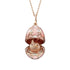 Rose Gold Diamond & Pink Guilloché Enamel Hen Surprise Locket