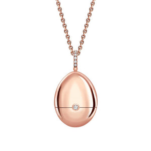 Rose Gold Heated Ruby Heart Surprise Locket