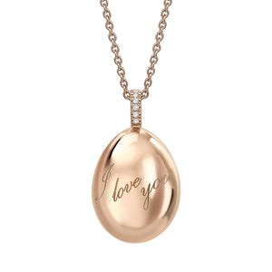 Gold I Love You Egg Pendants