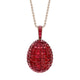 Rose Gold Mosaic Ruby Egg Pendant