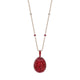 Rose Gold Mosaic Ruby Egg Pendant