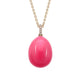 Rose Gold Neon Egg Pendants with Diamond Bail