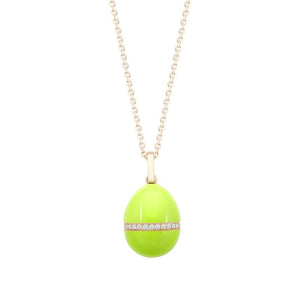 Rose Gold Neon Egg Pendants with Diamond Belt