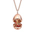 Rose Gold Red Lacquer & Ruby Set Shoe Surprise Locket