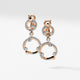 Rose Gold & Diamond Drop Earrings