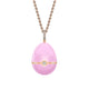 Rose Gold, Diamond & Pink Sapphire Heart Surprise Locket with Pink Lacquer