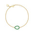 Sasha Yellow Gold Emerald Egg Chain Bracelet