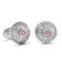 Silver Fluted Round Cufflinks
