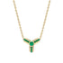 Trio Yellow Gold Emerald Fluted Pendant