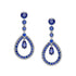 White Gold Blue Sapphire Teardrop Earrings