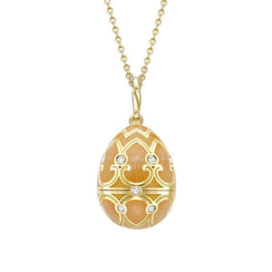 Yellow Gold Diamond & Guilloché Enamel Bee Surprise Locket