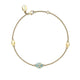 Yellow Gold Diamond & Turquoise Guilloché Enamel Chain Bracelet