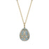 Yellow Gold Diamond & Turquoise Guilloché Enamel Grande Egg Pendant