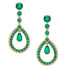 Yellow Gold Emerald Teardrop Earrings