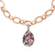 Yellow Gold Multicoloured Gemstone Egg Charm