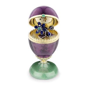 Limited-Edition 18k Yellow Gold Yellow Guilloché Enamel Egg Objet