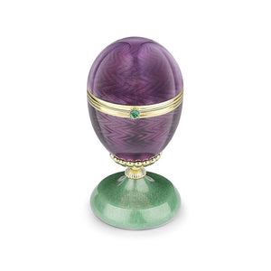 Limited-Edition 18k Yellow Gold Yellow Guilloché Enamel Egg Objet