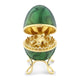 Yellow Gold & Green Guilloché Enamel Octopussy Egg Object