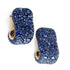 Yellow Gold & Silver Blue Sapphire Clip On Earrings