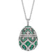 Zenya White Gold & Emerald Egg Pendant