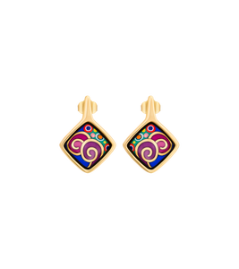 Hommage à Gustav Klimt - Earrings Carré