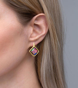 Hommage à Gustav Klimt - Earrings Carré