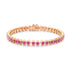 Cosmic Curve Pink Sapphire Tennis Bracelet