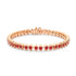Cosmic Curve Ruby Tennis Bracelet