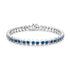 Cosmic Curve Blue Sapphire Tennis Bracelet