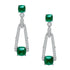 Empress White Gold Sugarloaf Emerald Drop Earrings