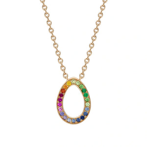 Sasha Gemstone Egg Pendant