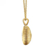 Yellow Gold Mini Fluted Emerald Egg Pendant