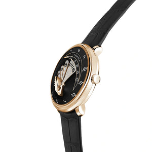 Compliquée - Peacock Gemstone Rose Gold Black