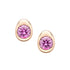 Cosmic Curve Rose Gold and Pink Sapphire Stud Earrings
