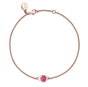 Cosmic Curve Pink Sapphire Chain Bracelet