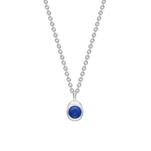 Cosmic Curve Blue Sapphire Pendant