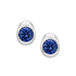 Cosmic Curve White Gold Sapphire Stud Earrings