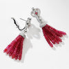 Impératrice Ruby Tassel Earrings