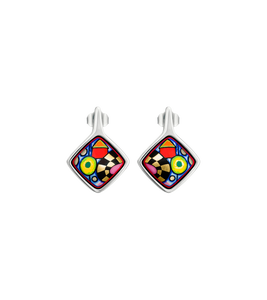 Hommage à Hundertwasser - Earrings Carré