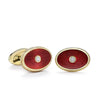 Guilloché Enamel Oval Cufflinks