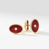 Guilloché Enamel Oval Cufflinks