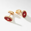 Guilloché Enamel Oval Cufflinks