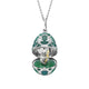 Heritage White Gold Diamond & Green Guilloché Enamel Koala Surprise Locket