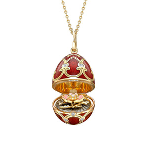 Guilloché Enamel Wild Rose Surprise Locket