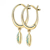 Guilloché Enamel Hoop Egg Drop Earrings