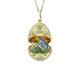 Heritage Yellow & White Gold Diamond & Blue Guilloché Enamel Dragonfly Surprise Locket